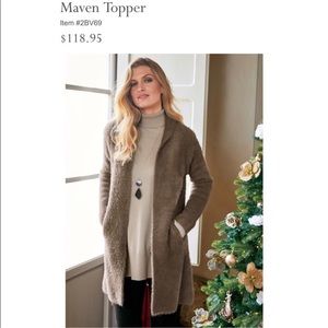 Soft Surroundings Sweater Coat - Taupe